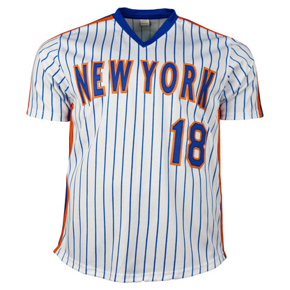 Darryl Strawberry Signed New York #18 Pro-Edition Pinstripe Baseball Jersey (JSA)