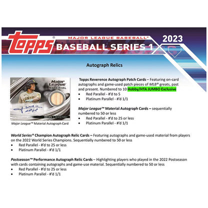 2023 Topps Series 1 Baseball Hobby Box