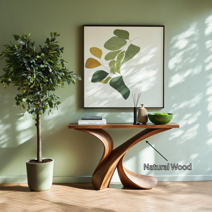 Rustic Wood Console Table Entryway Design