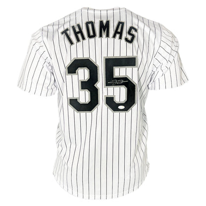 Frank Thomas Signed Chicago Pinstripe Baseball Jersey (JSA)
