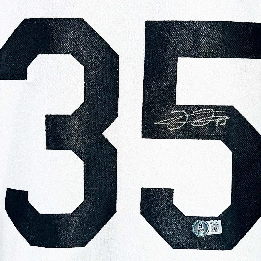 Frank Thomas Signed Chicago White Throwback Baseball Jersey (Beckett)