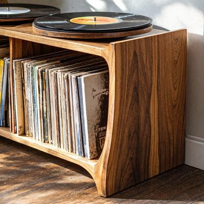 Mid-Century Record Player Stand For Living Room, Bedroom, Office, Hallway