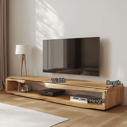 Large Wood Media Center Rustic TV Stand