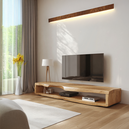 Large Wood Media Center Rustic TV Stand