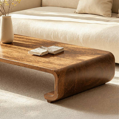 Minimalist Wood Coffee Table Sitting Room Modern Simplicity