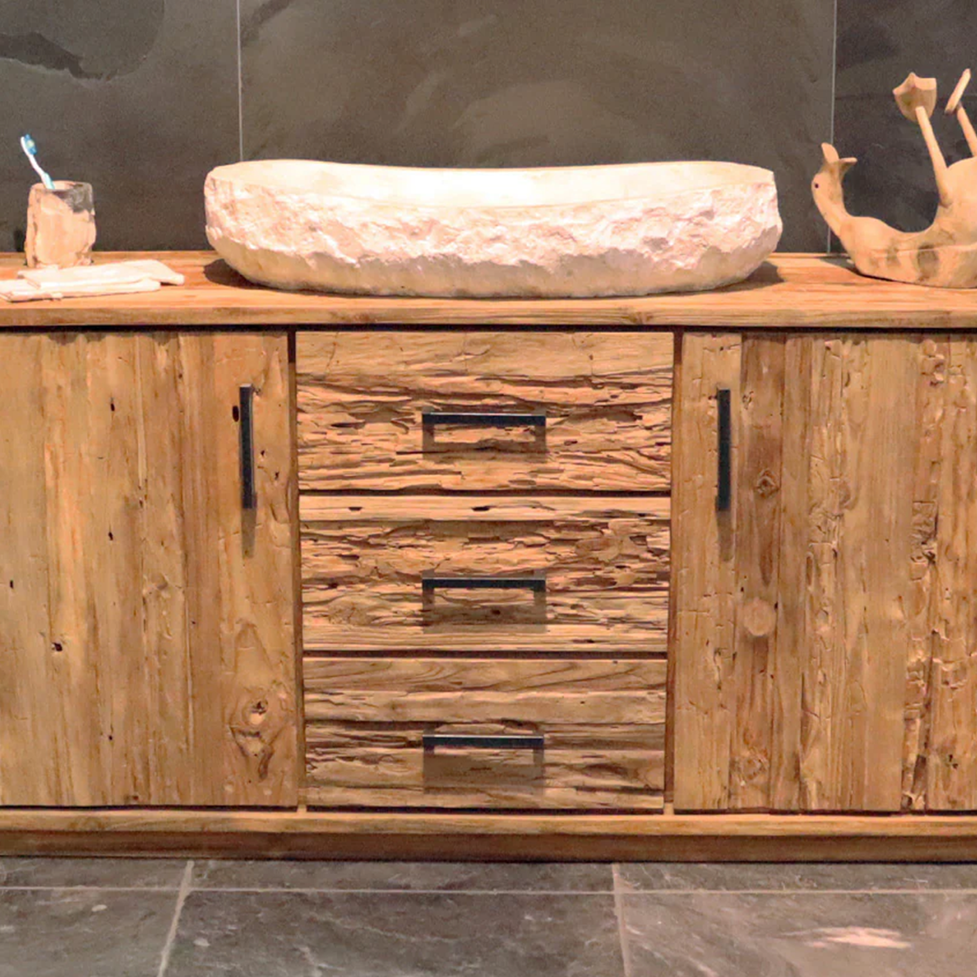 Unique Bathroom Rustic Vanity