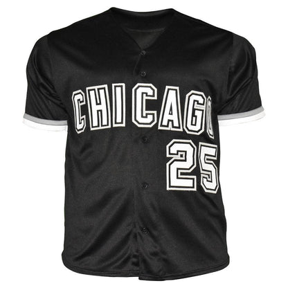 Andrew Vaughn Signed Chicago Black Baseball Jersey (Beckett)