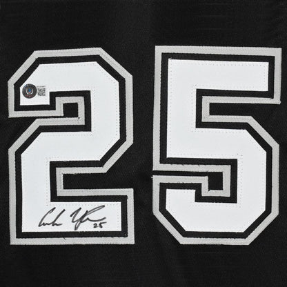 Andrew Vaughn Signed Chicago Black Baseball Jersey (Beckett)