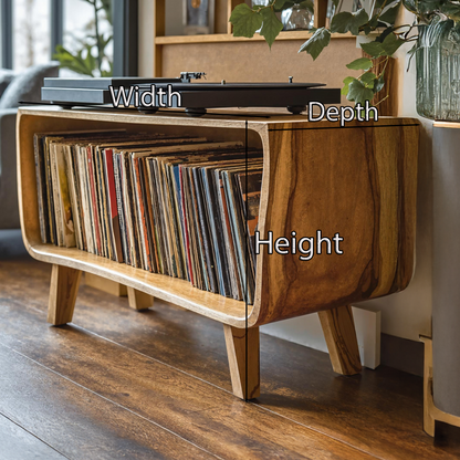 Elegant Record Player Stand For Living Room, Bedroom, Office