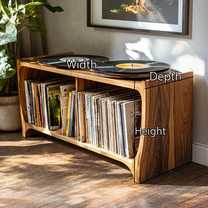 Mid-Century Record Player Stand For Living Room, Bedroom, Office, Hallway