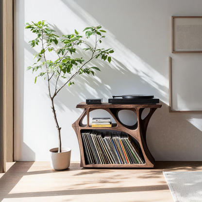 Mid Century Record Stand Living Room Decor Essential