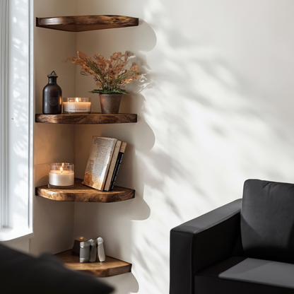 Corner Wall Shelves Floating Shelves Farmhouse Decor