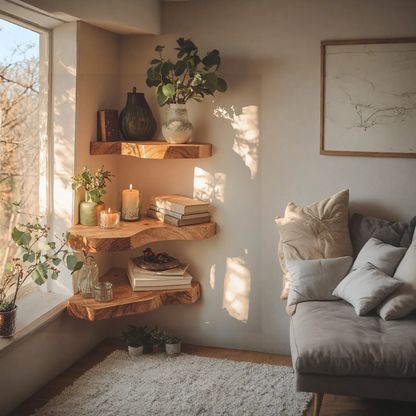 Handcraft Floating Corner Shelves Wall Shelves