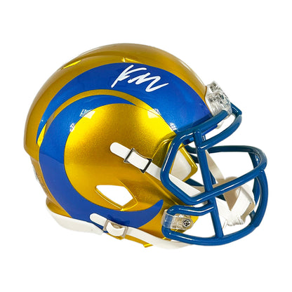 Kyren Williams Signed Los Angeles Rams Flash Mini Football Helmet (Beckett)
