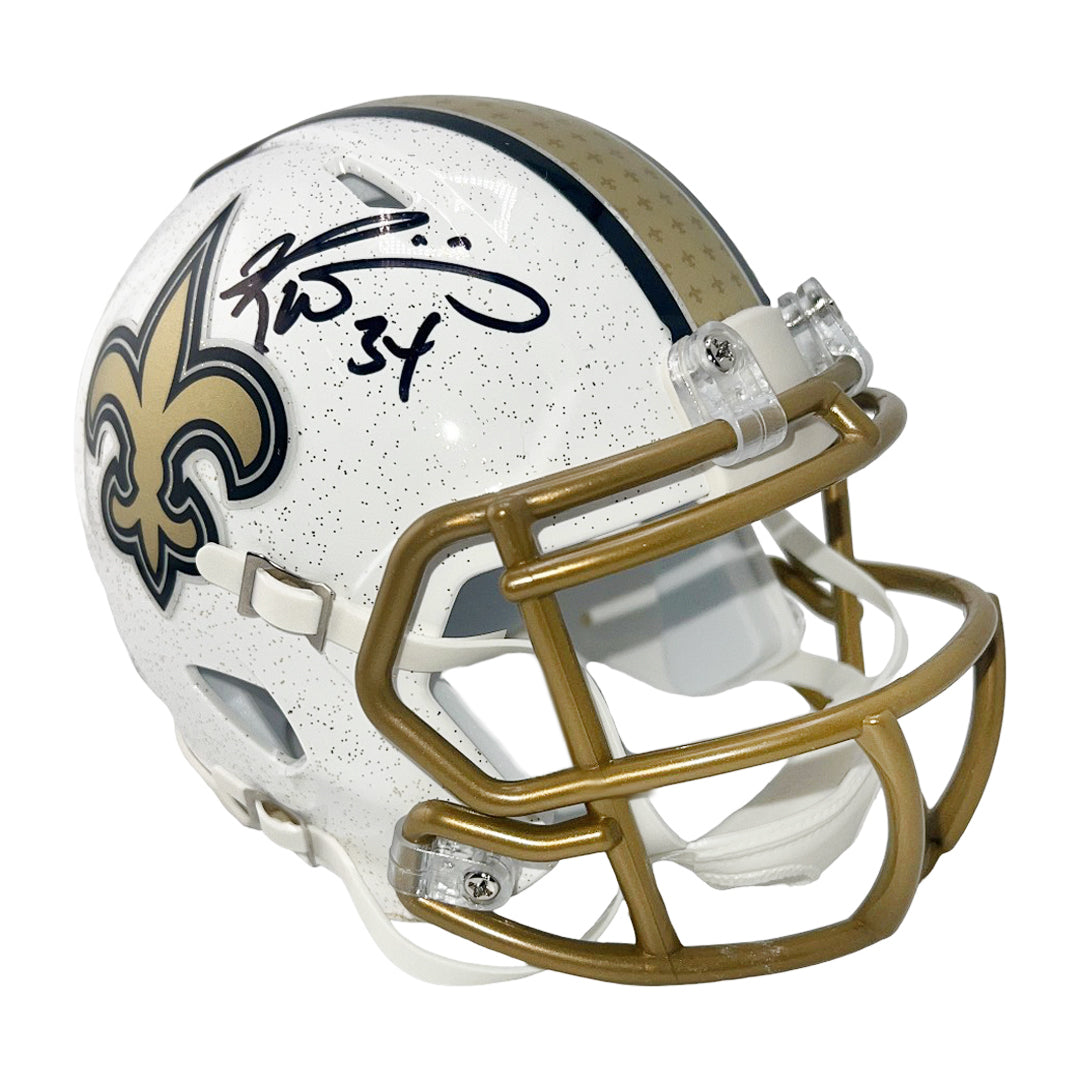 Ricky Williams Signed New Orleans Saints Alt 2025 Speed Mini Football Helmet (JSA)