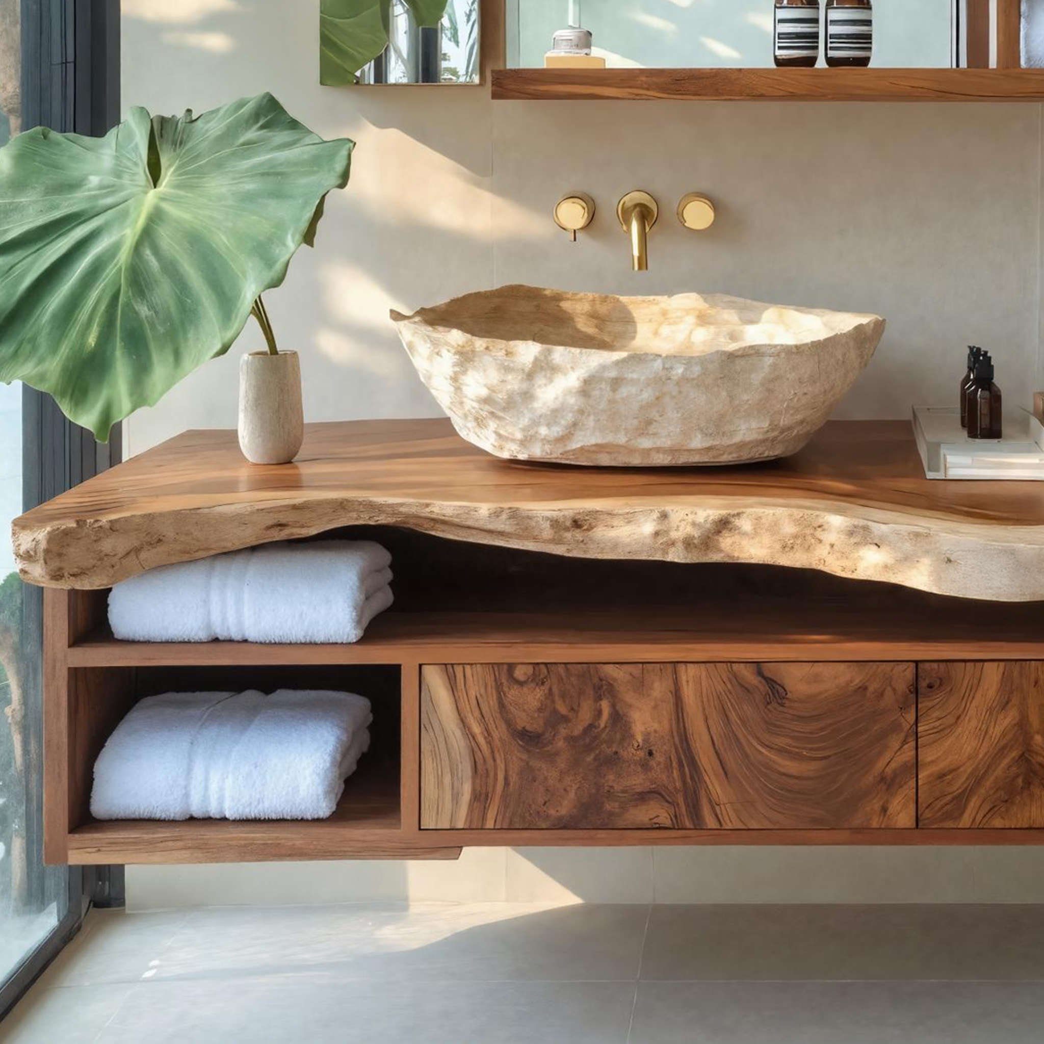 Handcrafted Floating Vanity For Elegant Bathroom