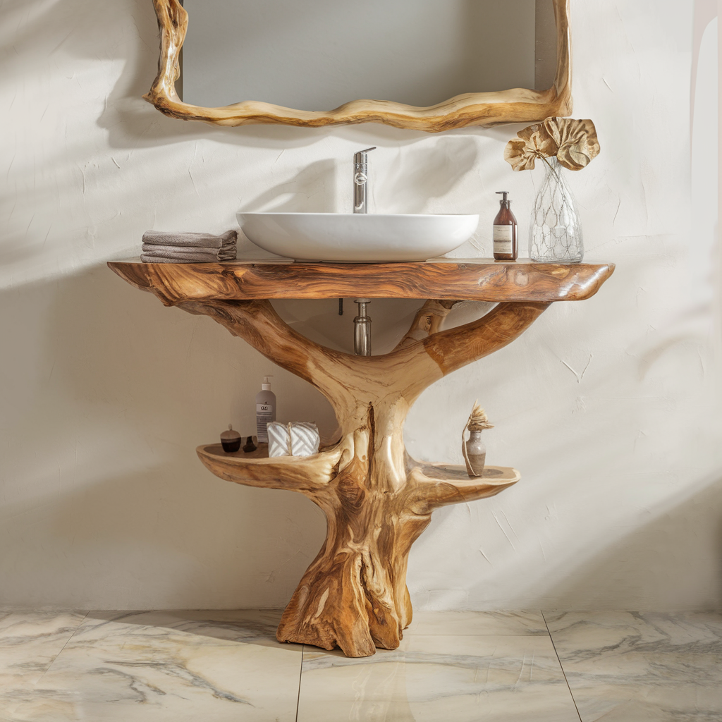 Handcrafted Wood Vanity Bathroom