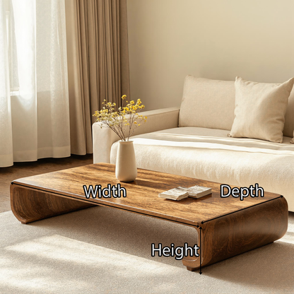 Minimalist Wood Coffee Table Sitting Room Modern Simplicity