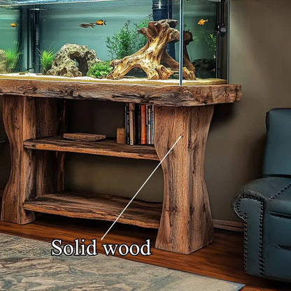 Wooden aquarium shelf custom Decor Home Gift