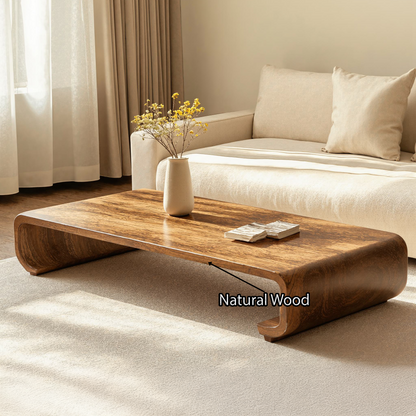 Minimalist Wood Coffee Table Sitting Room Modern Simplicity