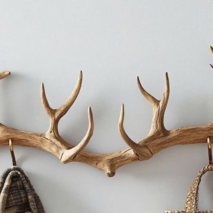 Antler Coat Rack Rustic Wood Wall Hanger Custom Gift