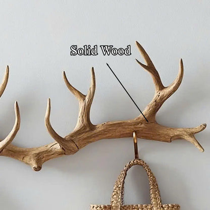 Antler Coat Rack Rustic Wood Wall Hanger Custom Gift