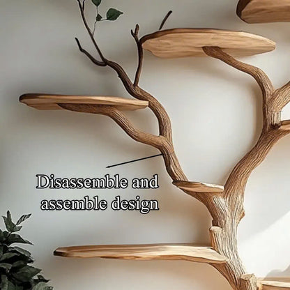 Handmade Wooden Cat Tree Modern Large Climbing Tree Unique