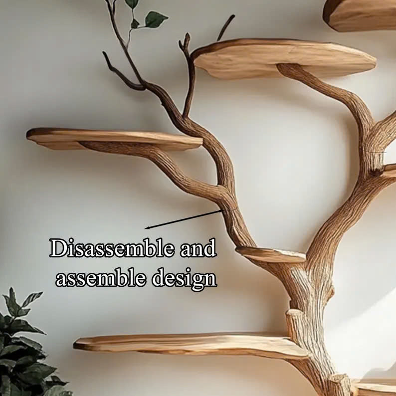 Handmade Wooden Cat Tree Modern Large Climbing Tree Unique