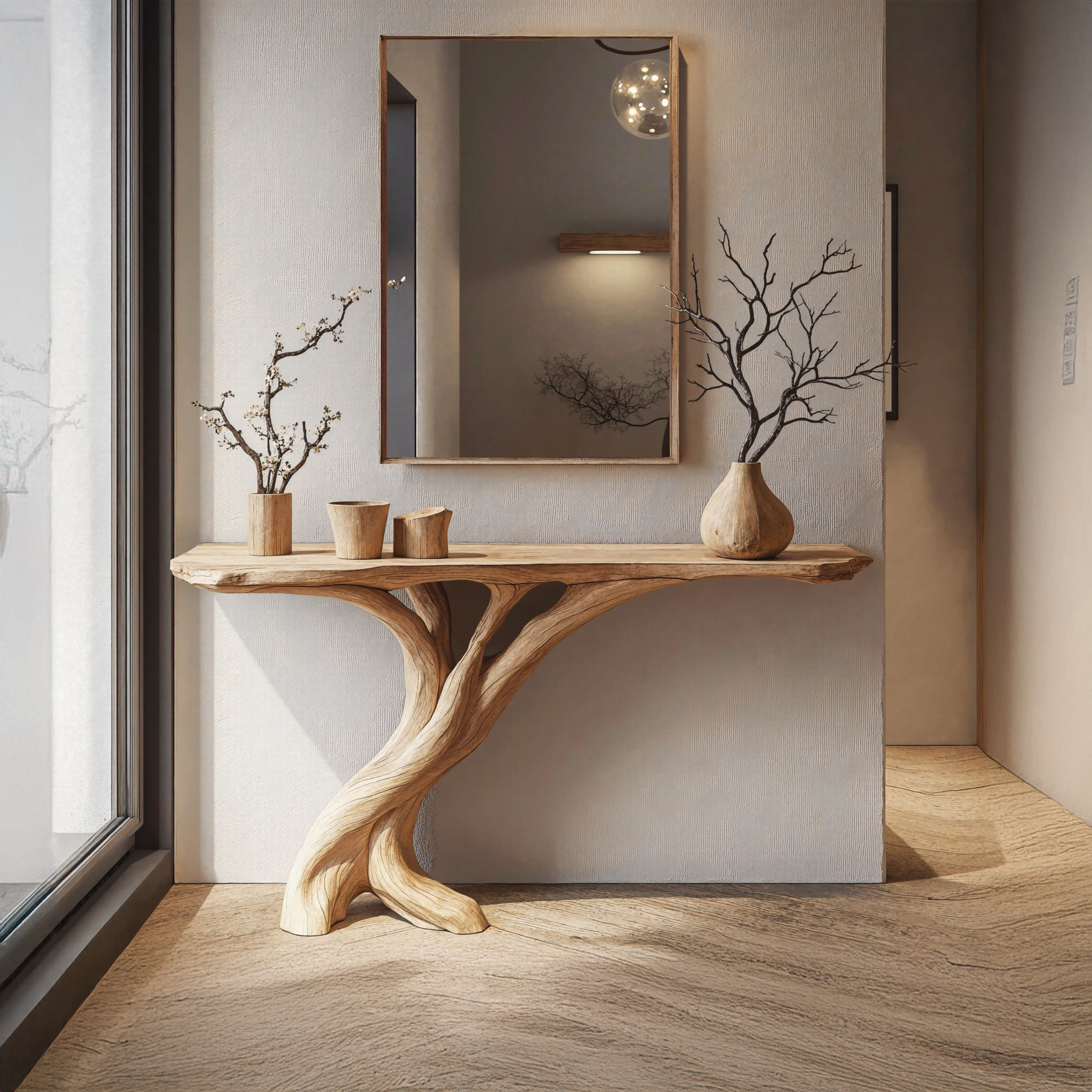 Narrow Console Table Side Table Unique Design