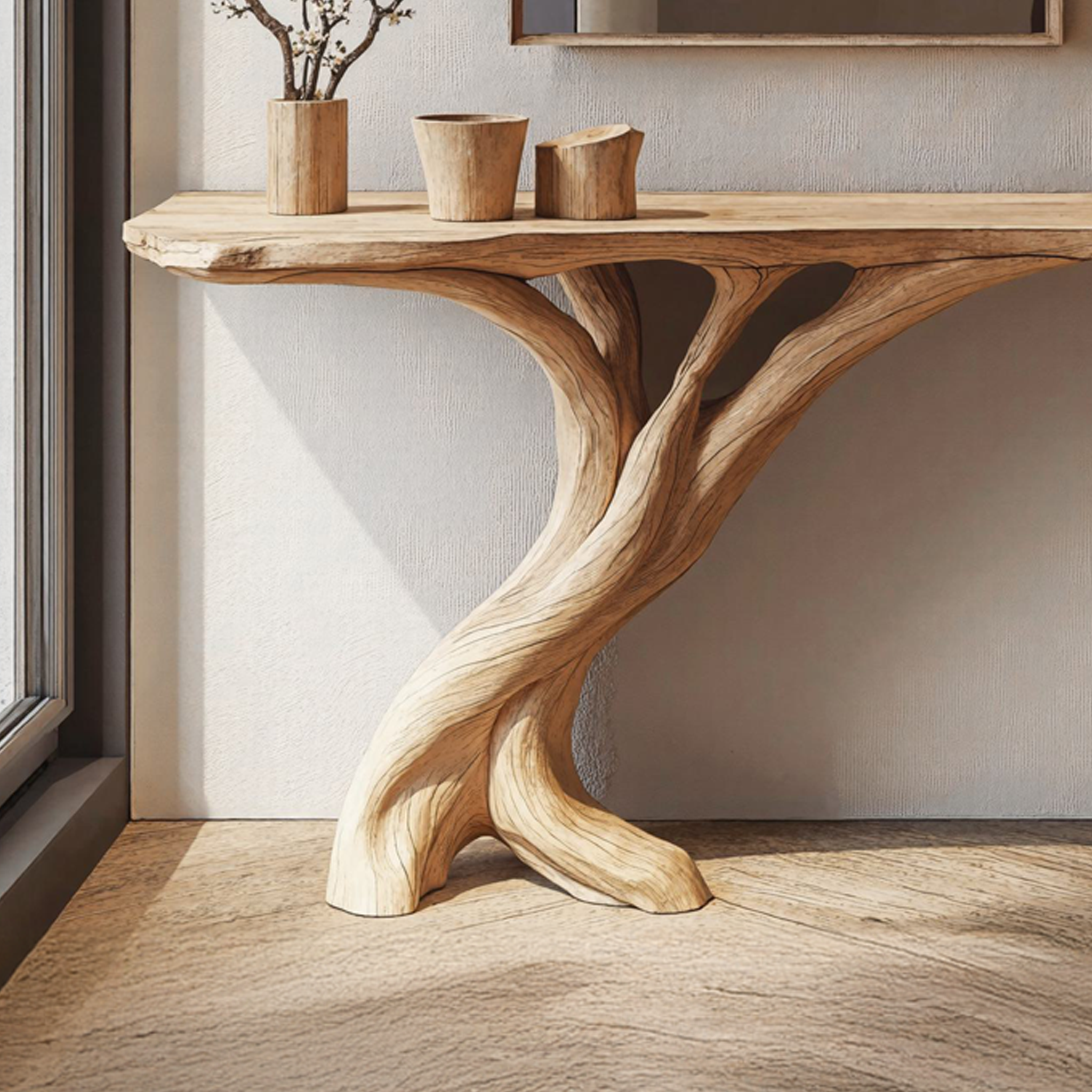 Narrow Console Table Side Table Unique Design